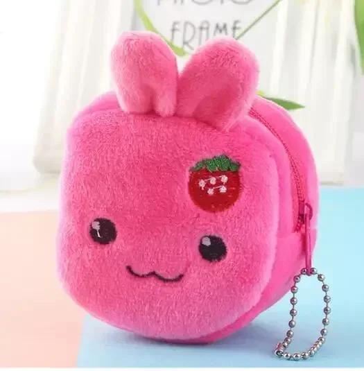 Cartoon Cute Animal Fish Chick Coin Purse Wallet Plush Coin Bag Key Earphone Coin Organizer Pouch Zipper Bag Kids Gifts