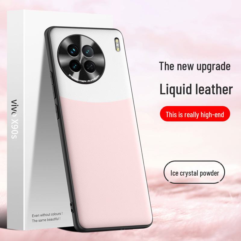 

Защитный чехол из жидкой кожи для vivoX90, устойчивый к падениям и пятнам, цельный дизайн X90