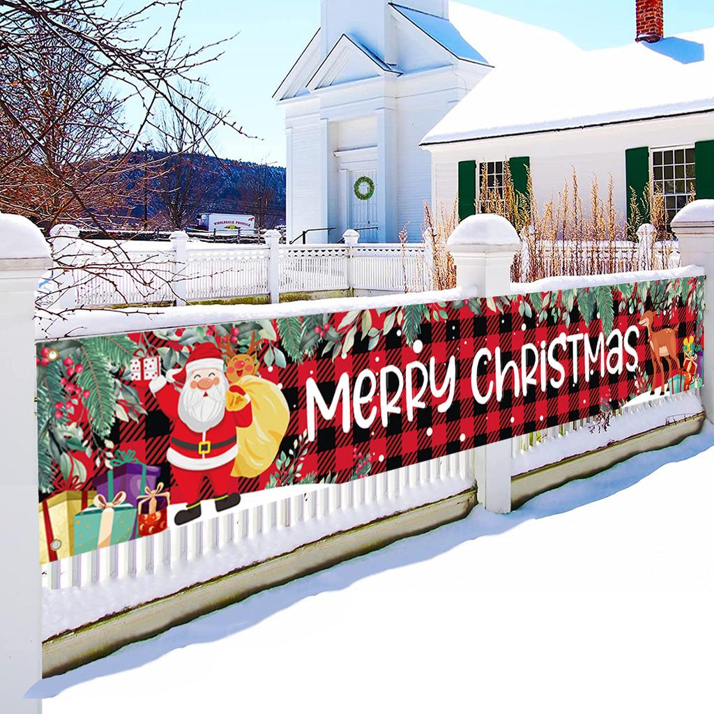 Christmas Outdoor Banner Merry Christmas Decorations For Home 2025 Navidad Kerst Xmas Decor Noel Kerst Happy New Year Gift 2025
