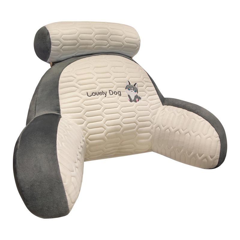 Large Latex Backrest Pillow: Soft Headboard Cushion for Bed, Sofa, Dorm, or Tatami.