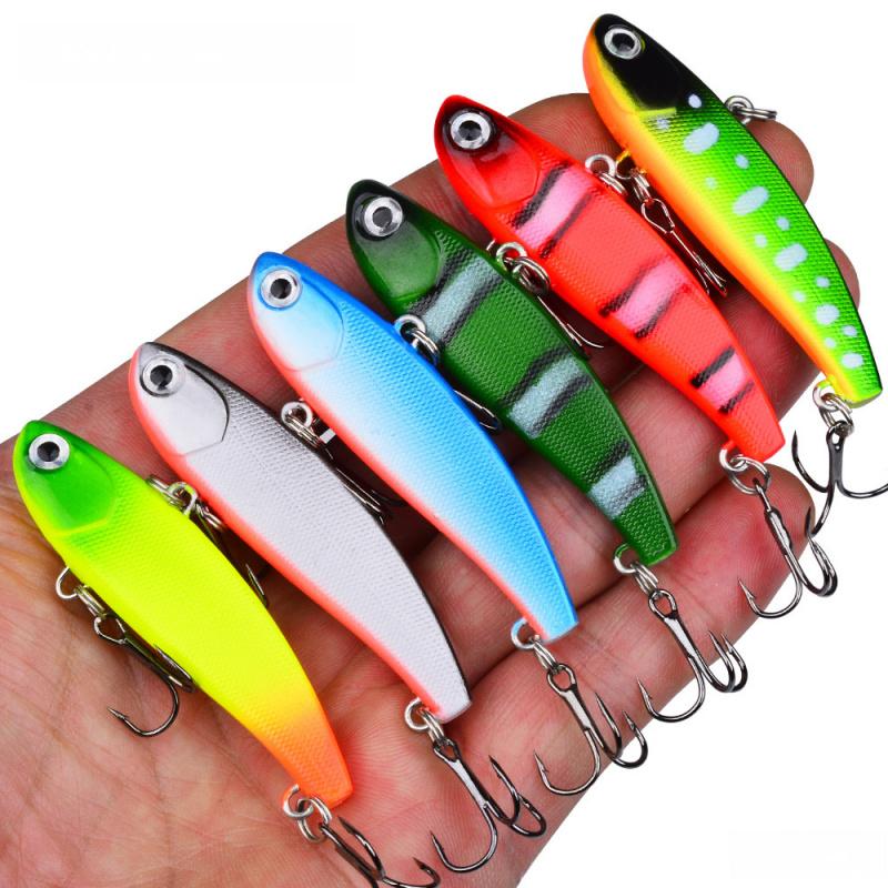 Three Hooks Lure Bait Set8No.6cm11gHard Bait Bionic LureABSMaterial Freshwater and Seawater Universal Fake Bait
