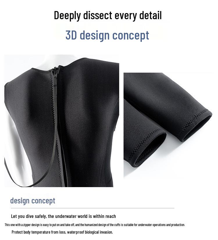 3mm Unisex Cold-Proof Wetsuit for Diving, Snorkeling, and Surfing - Jellyfish Resistant and Waterproof