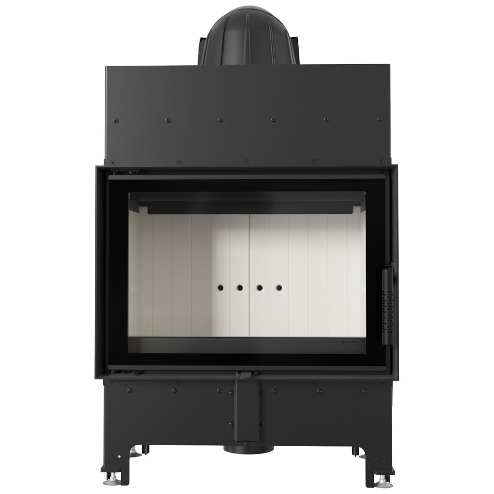 Air fireplace insert KRATKI FLOKI S 8kW Ø160 Recuperation Steel SET