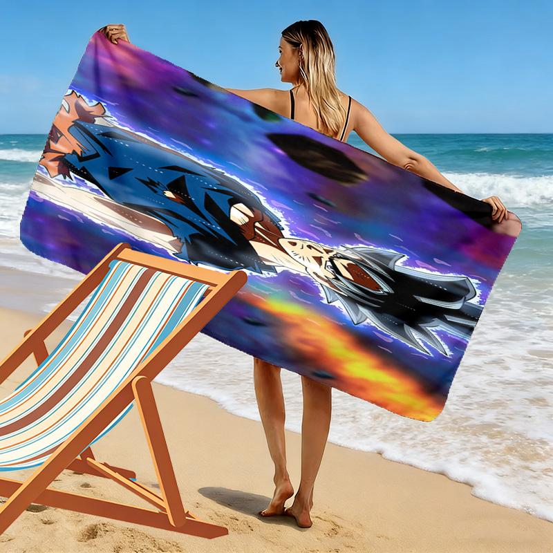 Dragon Ball Super Power beach towel Portable for travel Outdoor camping Outdoor pool towel quickdrying swim towel Absorbent bath towel beach