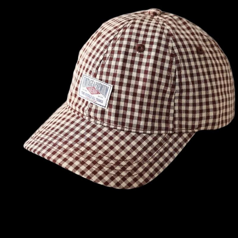 Women s Plaid Sun Protection Baseball Cap One Size (Large Head)