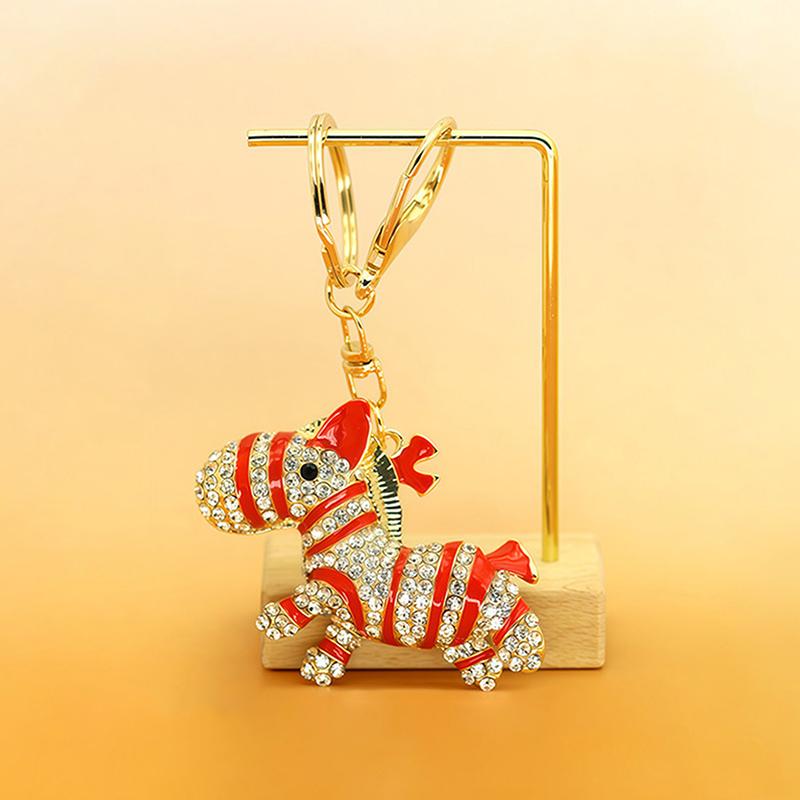 Модный брелок-подвеска Животное Зебра со стразами для рюкзака Украшение Подарки A3