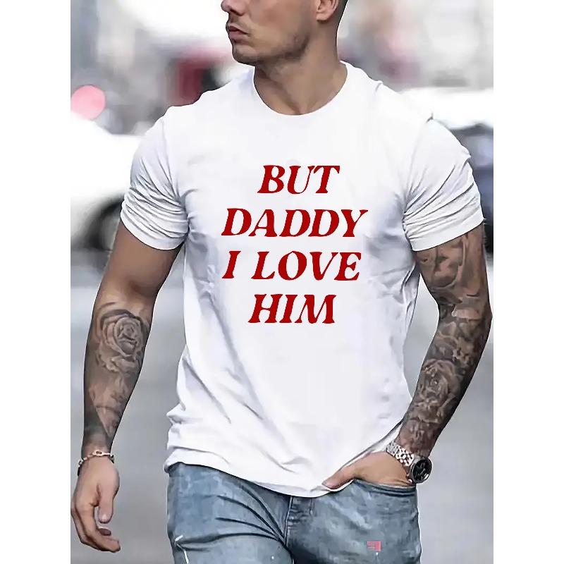 European Sizes Men's Casual Short Sleeve T-Shirt with Letter - Round Neck Summer Essential, Breathable Opaque Tee