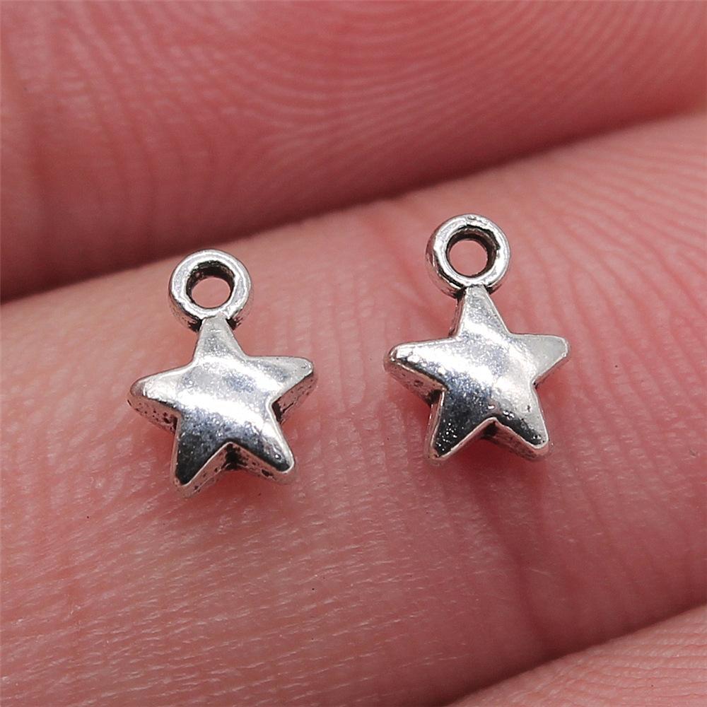 40pcs Charms Star Handmade Pendant Making Fit Vintage Tibetan Silver Color Antique Bronze Plated DIY For Bracelet Necklace