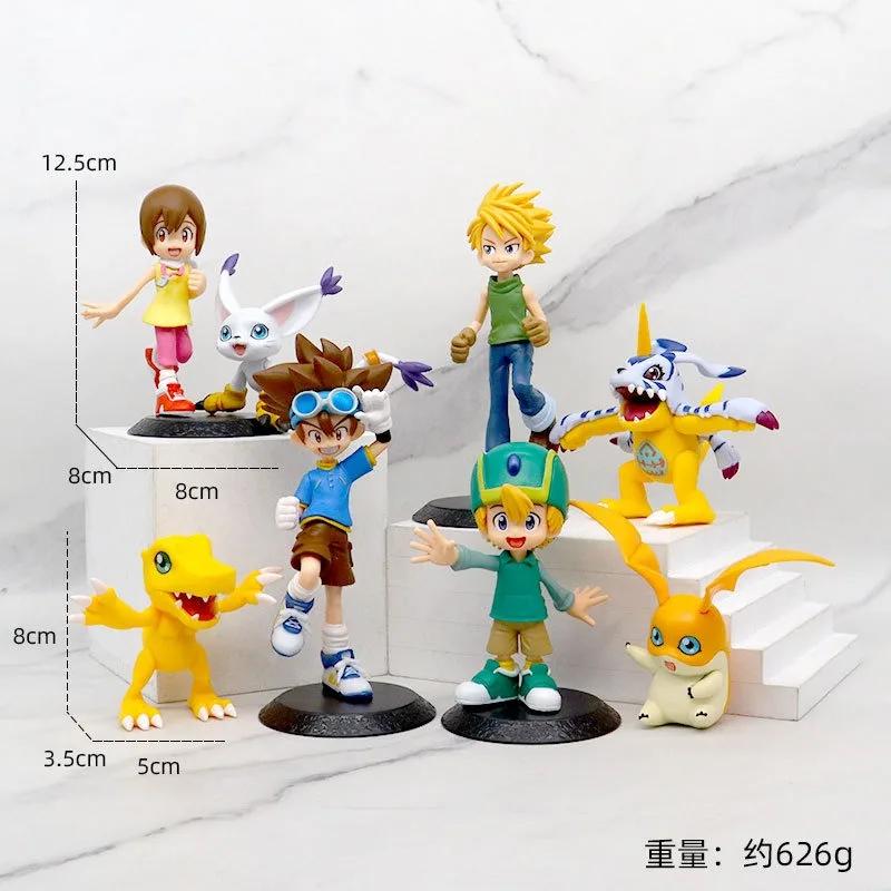Anime digimon adventure figure yagami taichi ishida yamato yagami hikari takaru action model decorations pvc toys gifts
