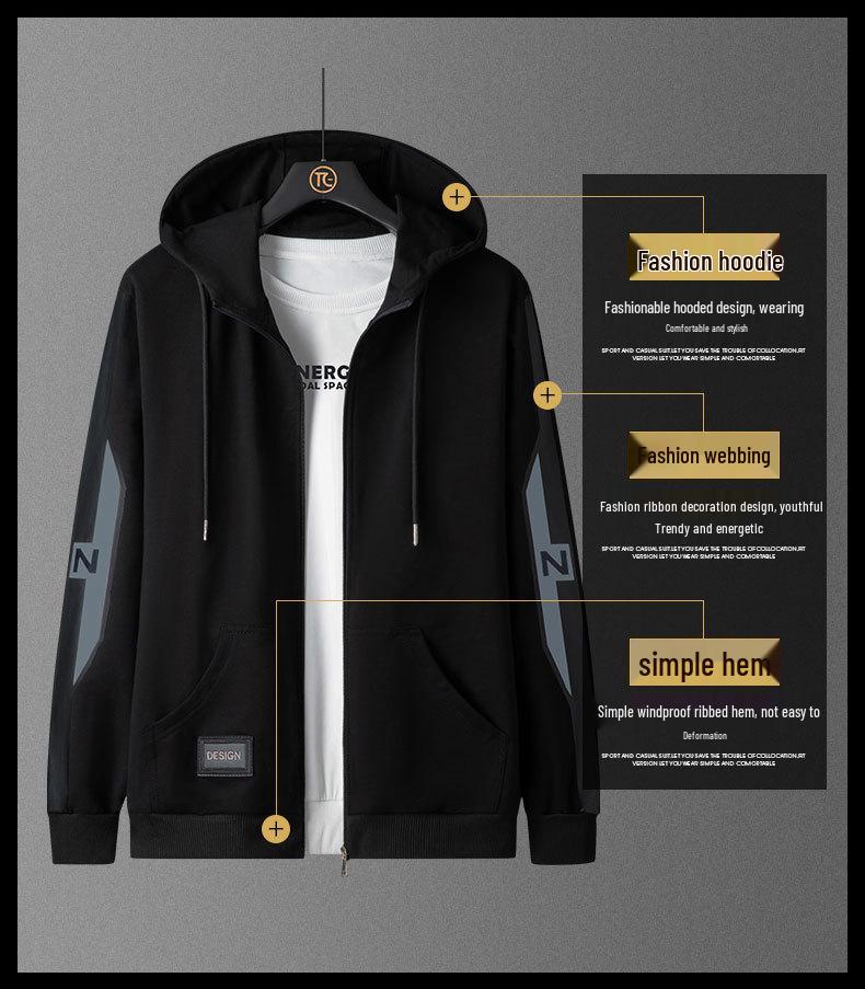 Men's Trendy Plus Size Sports Suit: Hooded Sweatshirt & Pants (L-8XL) for Spring/Autumn