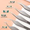 High-Precision Stainless Steel Blooming Eyelash Tweezers for Technicians