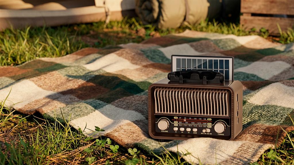 Radio Przenośne Analogowe Solarne FM Kruger&Matz Bluetooth Na Baterie AUX