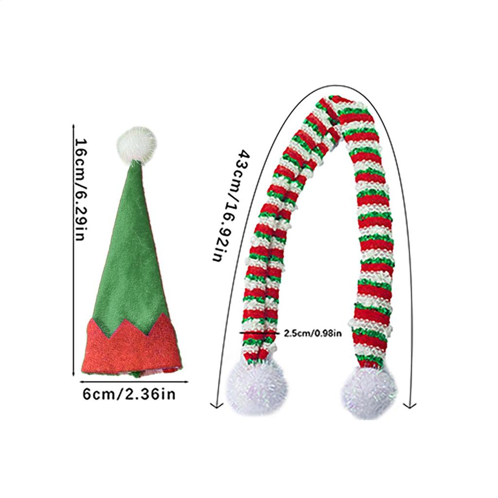 Christmas Wine Bottle Cover Decorative Festival Bottle Topper Reusable Wine Hat And Scarf Cover For Party Holiday Gathering