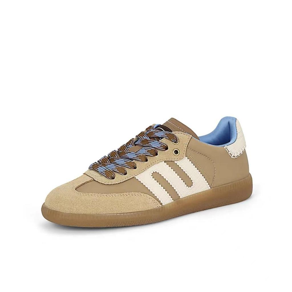 Sheii Su Yinyin Women's Retro Leather Color Block Casual Sneakers