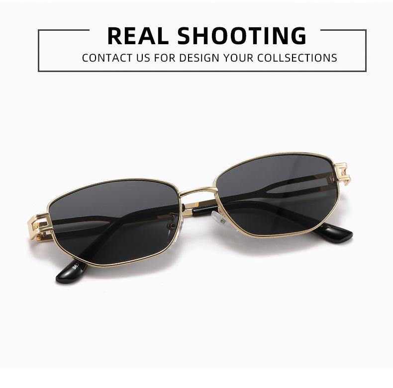 Retro Polygonal Metal Sunglasses: European & American Style, Small Frame, UV Protection, Fashion Streetwear