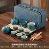 High-end complete set of Wangshan coarse pottery lifting beam pot Kung Fu tea set home office meeting guests light luxury set