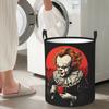 Horror Movie Chucky Pennywise Halloween Saw Character Folding Laundry Baskets Dirty Clothes Sundries Basket Home Organizer Box