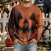 Men's Halloween Neck Long Sleeve Shirt Casual Comfortable Top