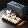 High-end Tea Set, Rough Pottery Pot Travel Outdoor Kung Fu Tea Set