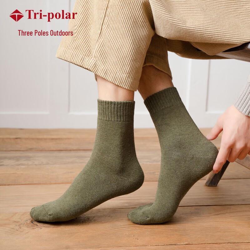 Sanjihuwai TP6091 Men s Winter Thick Mid-Calf Cotton Socks