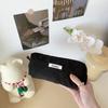 Retro Corduroy Solid Color Pen Bag Student Pencil Case Box Pencil Pouch Women Cosmetic Bags Makeup Bag Key Lipstick Storage Bag