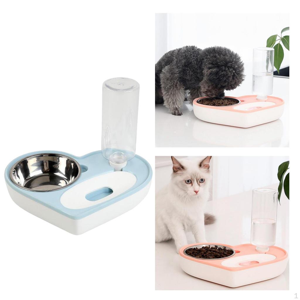 Bowl Set Pets Automatic Water Food Dispenser Pet Feeder