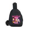 Borsello petto stampato Anime Cartoon K-Pop Demon Hunters Kawaii per Ragazzo Ragazza Borsa a spalla Studente Borsa a tracolla portatile Borsa petto di Natale Regalo per bambino