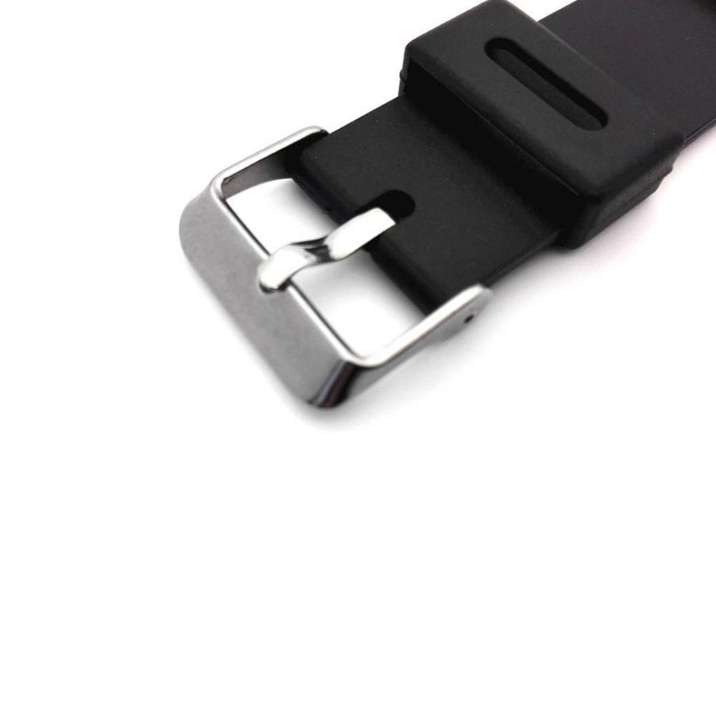 18-22mm Män Svart Silikongummi Vattentät Sportarmbandsarmband