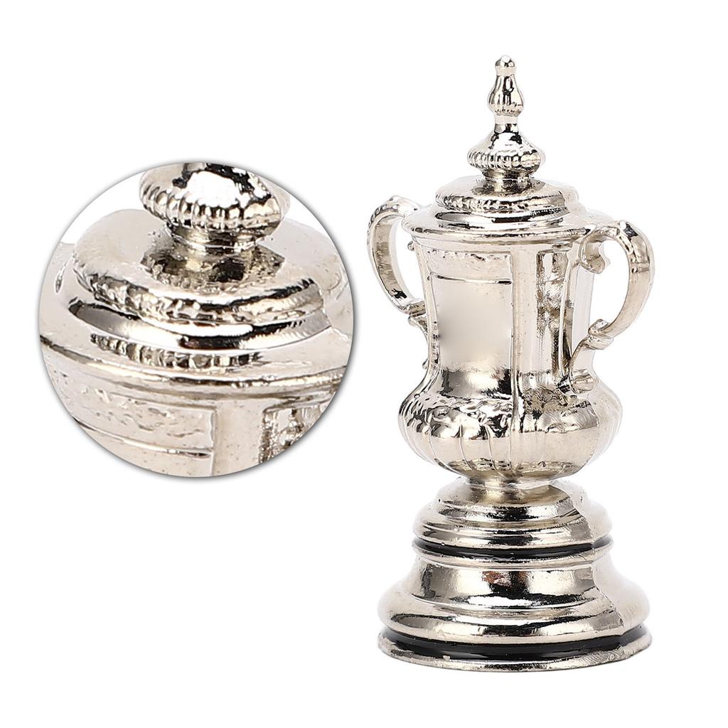 Mini Soccer Game Trophy Cup Model High Simulation Metal Football League Trophy Ornaments Decor