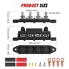 Bus Bar 12V-48V 250A Power Distribution Block 4 Posts Junction M8 M10 For Marine Automotive Copper Battery Busbar Terminal Block
