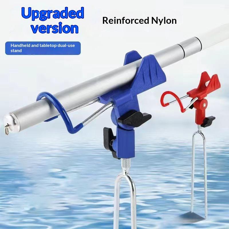 Fishing Rod Holder 360° Adjustable Foldable Stand with Ground Spike 1 Set for Fishing Gifts Angler Accessories