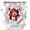 Snowman Through The Wall Christmas Self-adhesive Wall Sticker for Bedroom and Study Wall Surface Stickers