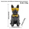 Premium Marble Glasses Dog Ornaments Living Room Wine Cabinet Resin Craft Sample Fine Room Plush Decoration Decoration
