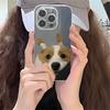 Funny Braids Cat Dog Phone Case for Couples For iPhone 16 e 15 14 13 12 11 Pro Max Plus Mini X XS XR SE 2020 2022 Funda Coque