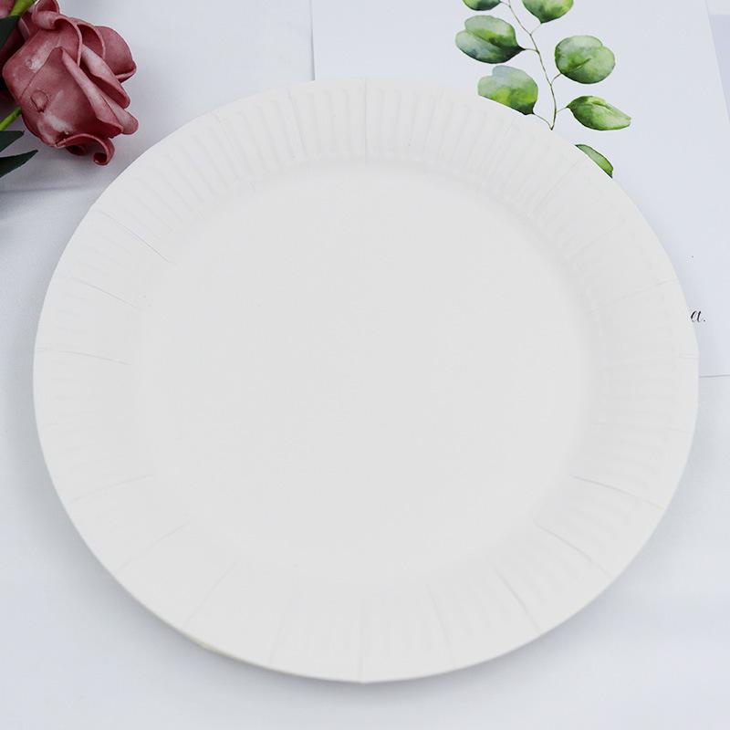 Solid Color Disposable Paper Plates for Party, Picnic, or Birthday
