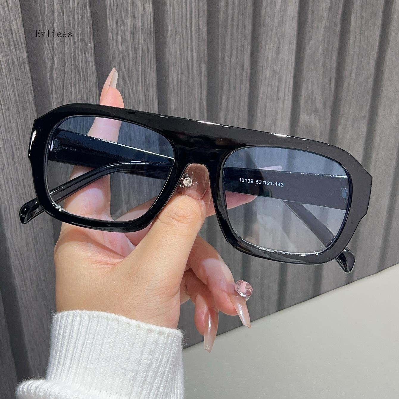 

Retro Double Bridges Female Polygon Square Sunglasses Fashion Blue Purple Male Shades UV 400 Protection Sun Spectacles Gafas De Sol Para Hombre