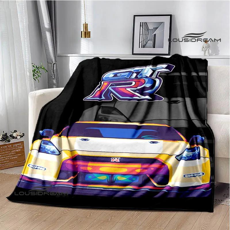GTR Racing Retro Printed Blankets Warm Blanket Soft and Comfortable Home Travel Bed Blanket Picnic Blanket Birthday Gift