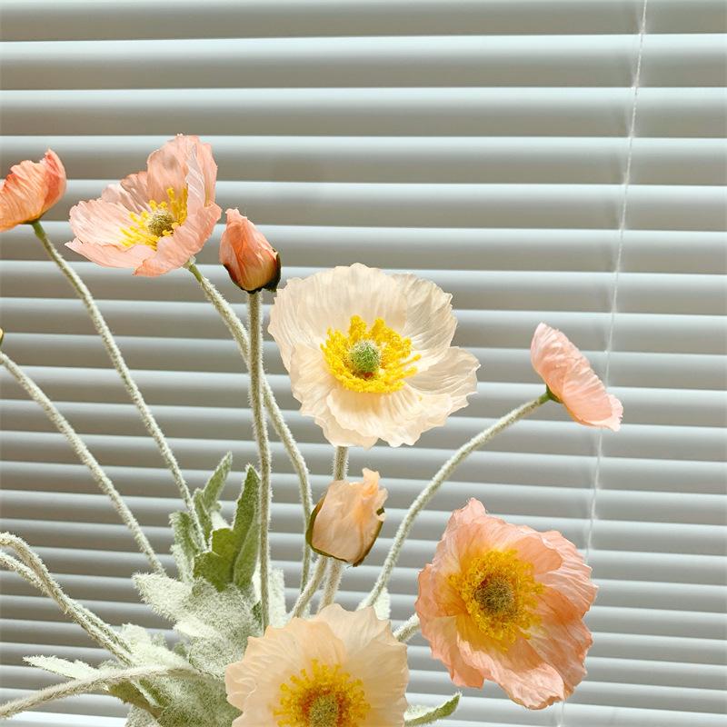 Icelandic Poppy Artificial Silk Flowers for Home Decor
