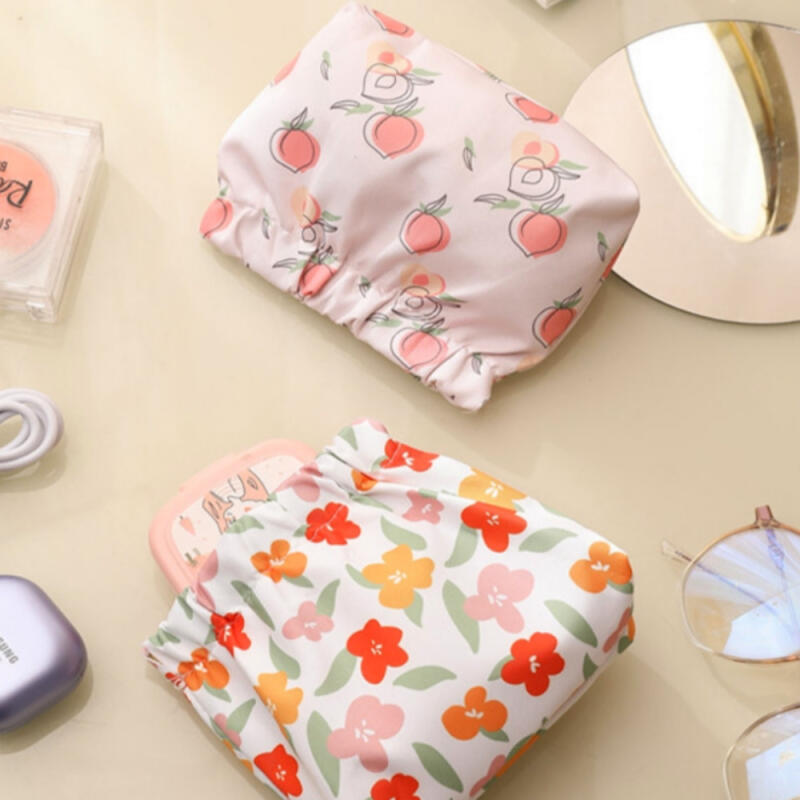 Self-closing Cosmetic Sanitary Napkin Fabric Square Pouch