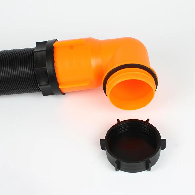 New RV Sewer Hose 3 Inch Sewage Pipe Shrinkage 1.3m To Stretch 4.8m for RV Camper Waste Management and Easy Storage