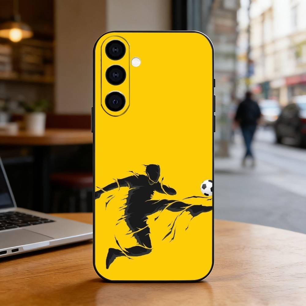 Soccer Legend Art Pattern Soft TPU Phone Case Black Silicone Soft For Samsung Galaxy A73,A72,A71,A70,A53,A52,A51