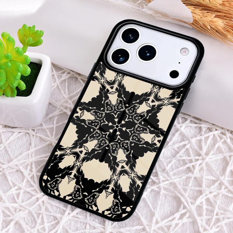 Mandala Flower Totem Phone Case for iPhone 17 Air 16 15 11 12 14 13 Pro Max Shockproof Cover