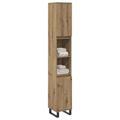 Bathroom Cabinet Artisan Oak 30x30x100 Cm Particleboard