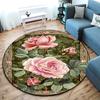 Rose Garden Elegance Round Rug Home Soft Decorative Anti Slip Yoga Table And Chair Mat Carpet Outdoor Floor Mat Carpet S5