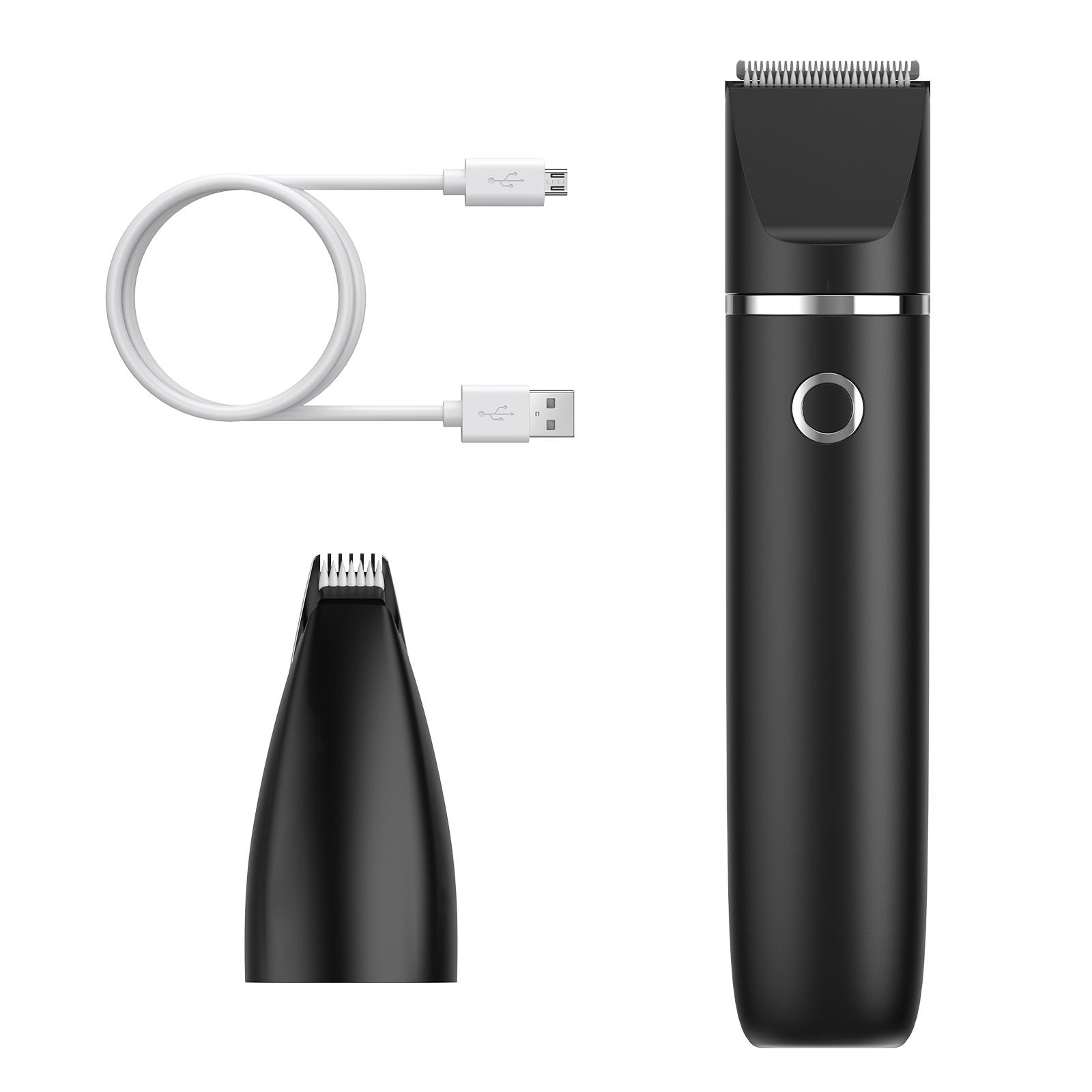 

Бесшумная машинка для стрижки собак 2 В 1 Электрический триммер для собак Набор для груминга собак с 2 стригущими головками Перезаряжаемый триммер для шерсти для кошек П чёрный