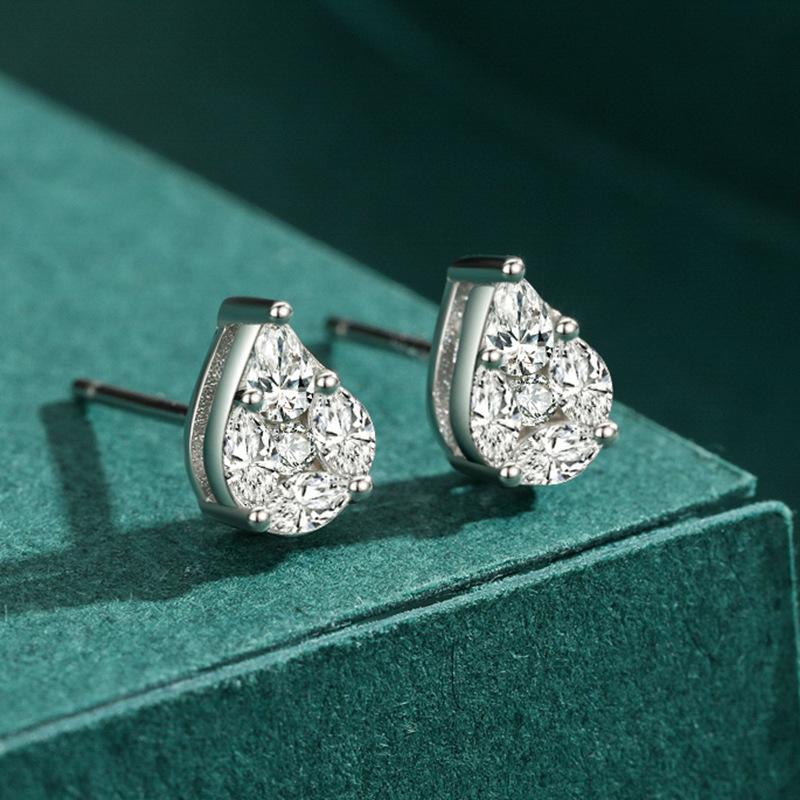 Tancise 925 boucles d'oreilles en argent Sterling Zircon boucles d'oreilles pendantes pour les femmes cadeaux de fête de mariage