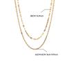 Multi-layer Stacked Chain Stainless Steel Gold-plated Double-layer Necklace Women's Fashion Niche Color-preserving Thin Chain O-chain New