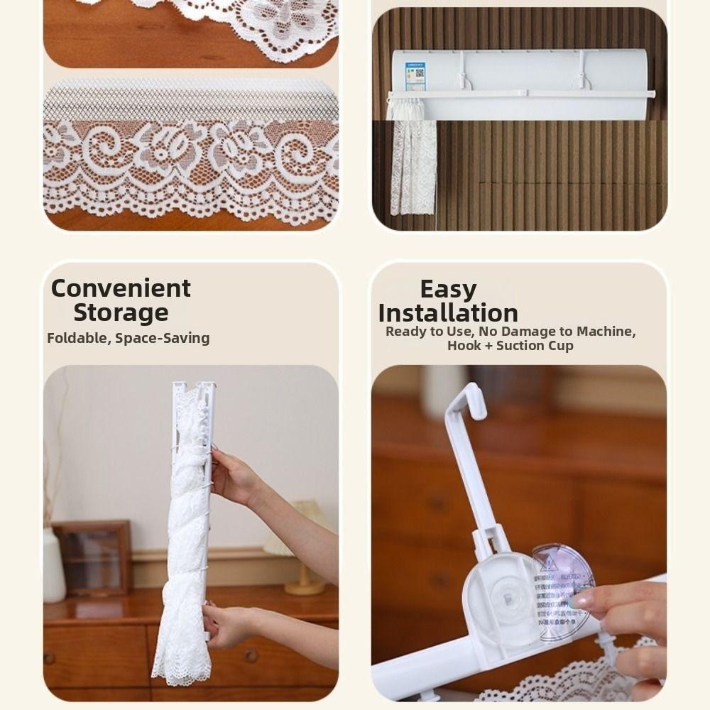 Retractable Air Conditioner Guide Cover Lace Air Conditioning Baffle  Bedroom