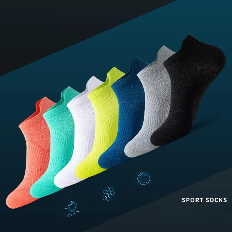 Men Boat Socks Short Sweat-absorbing Non-slip Quickly Dry Sports Marathon Running Women Anti-Friction Ankle Protection Tab Socks