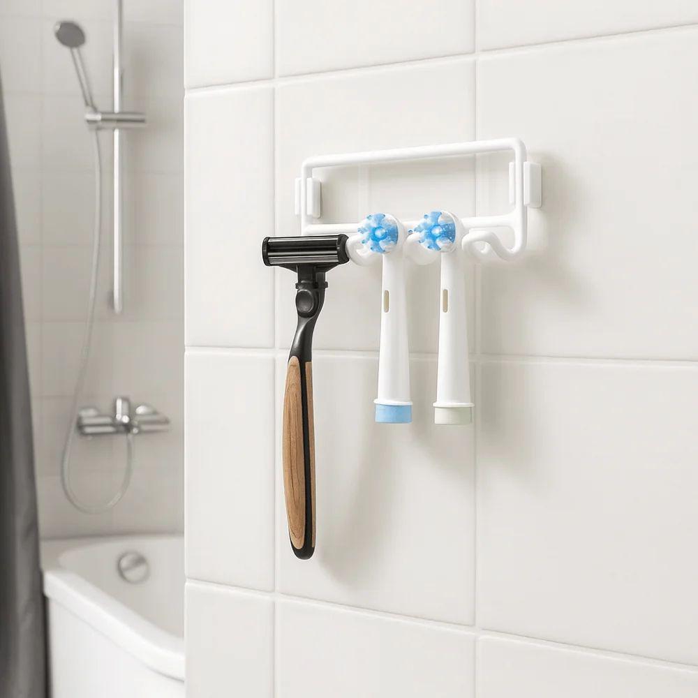 Wall Mounted Toothbrush Storage Rack 4 Slots Electric Toothbrush Holder  Home